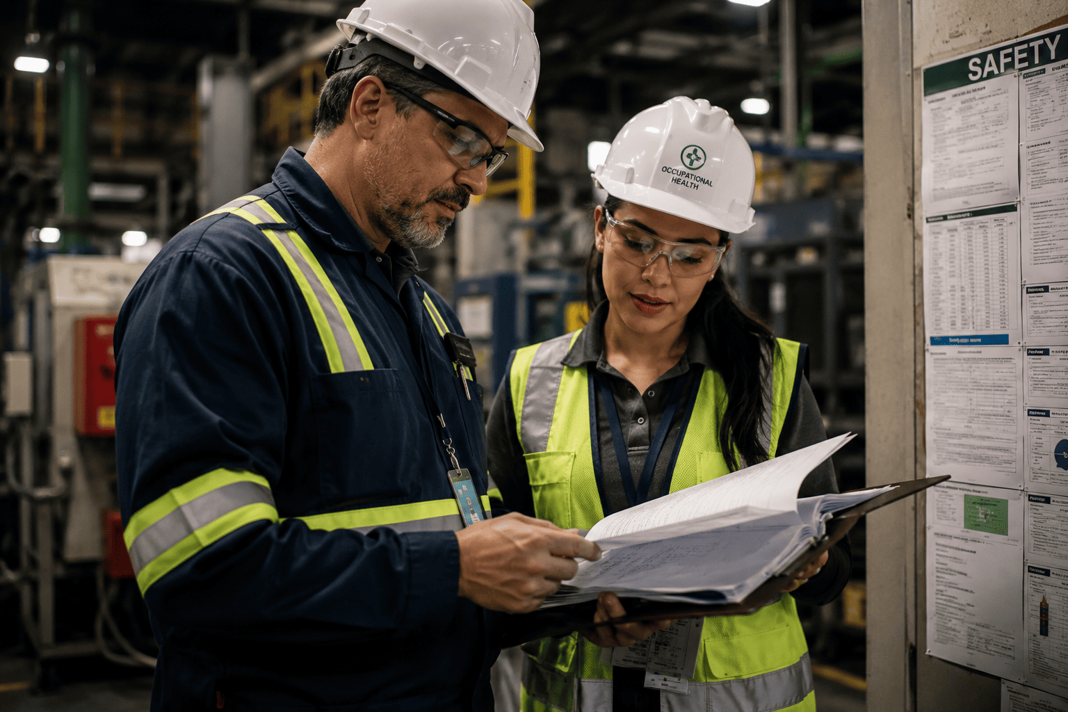 Safety team reviewing OSHA liability mistakes in occupational health compliance