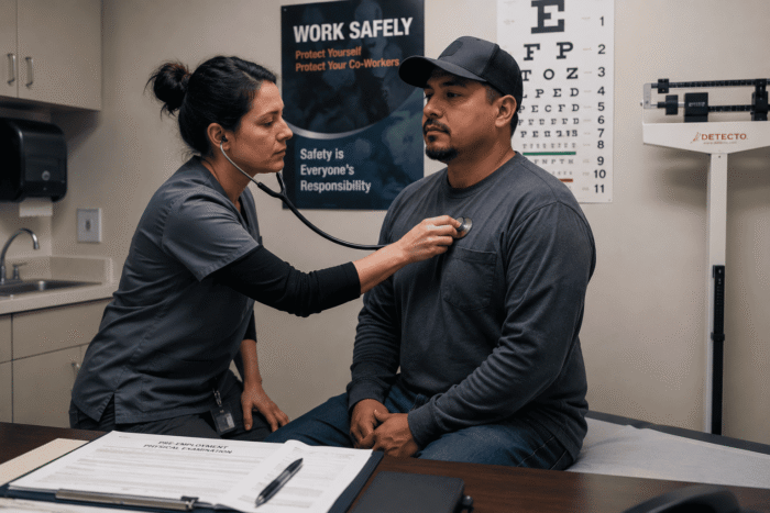 image-pre-employment-physicals-risk-management Occupational health exam showing pre-employment physicals for risk management