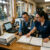 Safety team reviewing OSHA inspection records