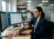Coordinator reviewing employee medical documentation
