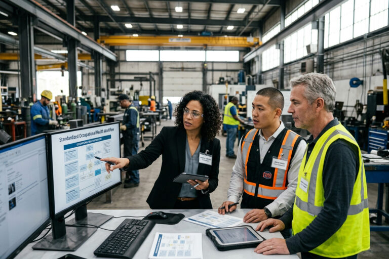 Occupational health process supporting a compliant high-turnover workforce